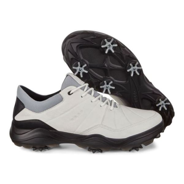 ECCO SHOES -MEN'S CLEATED GOLF STRIKE SHOES-WHITE