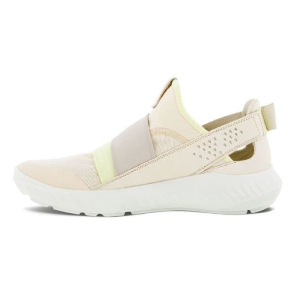 ECCO SHOES -ST.1 LITE WOMEN'S SLIP-ON SNEAKERS-LIMESTONE/LIMESTONE