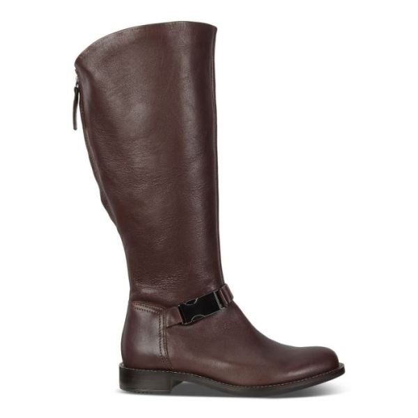 ECCO SHOES -SARTORELLE 25 WOMEN'S HIGH-CUT BUCKLED BOOT-COCOA BROWN