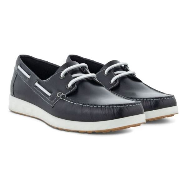 ECCO SHOES -S LITE MEN'S MOC BOAT SHOE-NAVY