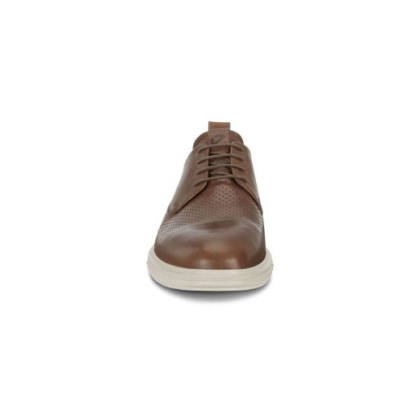 ECCO SHOES -ST.1 HYBRID LITE PLAIN-TOE DERBY SHOES-DARK CLAY