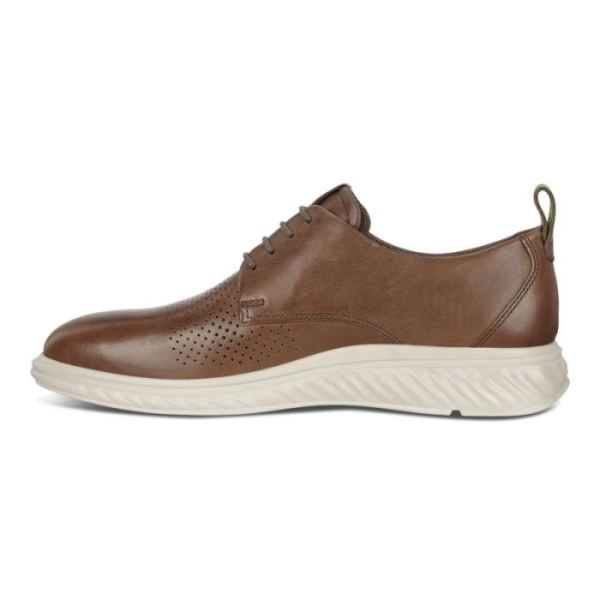 ECCO SHOES -ST.1 HYBRID LITE PLAIN-TOE DERBY SHOES-DARK CLAY