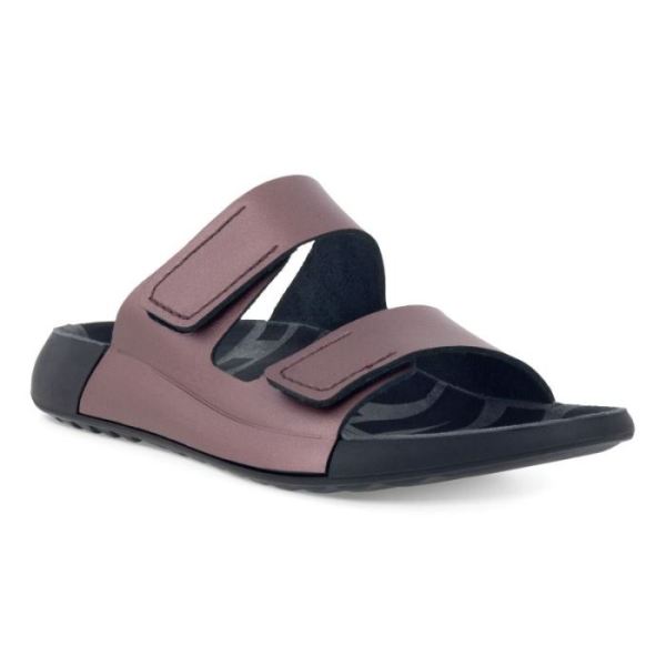 ECCO SHOES -2ND COZMO WOMEN'S TWO BAND SLIDE-WOODROSE