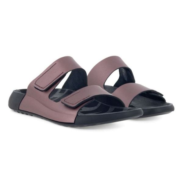 ECCO SHOES -2ND COZMO WOMEN'S TWO BAND SLIDE-WOODROSE