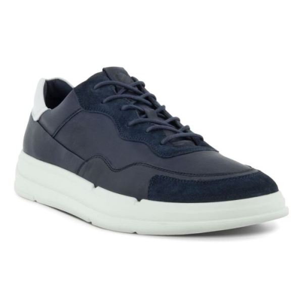 ECCO SHOES -SOFT X MEN'S SHOE-NAVY/NIGHT SKY/WHITE