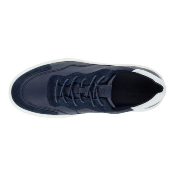 ECCO SHOES -SOFT X MEN'S SHOE-NAVY/NIGHT SKY/WHITE