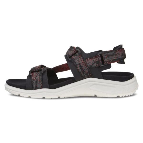 ECCO SHOES -X-TRINSIC. FLAT SANDAL-BLACK/TEABERRY