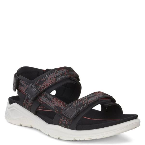 ECCO SHOES -X-TRINSIC. FLAT SANDAL-BLACK/TEABERRY