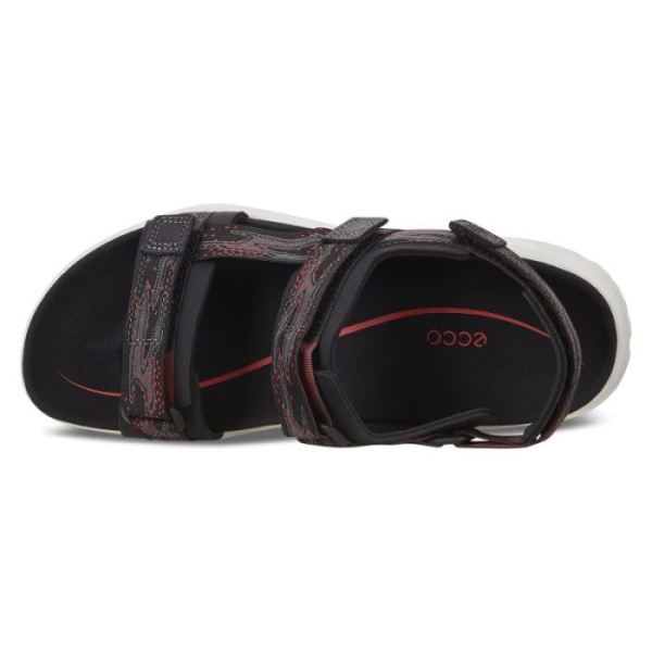 ECCO SHOES -X-TRINSIC. FLAT SANDAL-BLACK/TEABERRY