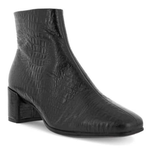 ECCO SHOES -SHAPE 35 SQUARED WOMEN'S ANKLE BOOT-BLACK