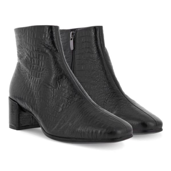 ECCO SHOES -SHAPE 35 SQUARED WOMEN'S ANKLE BOOT-BLACK