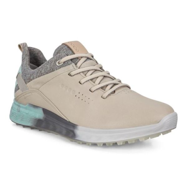 ECCO SHOES -WOMEN'S S-THREE SPIKELESS GOLF SHOES-GRAVEL