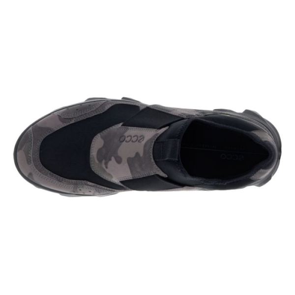 ECCO SHOES -MX MEN'S LOW SLIP ON-TITANIUM/BLACK