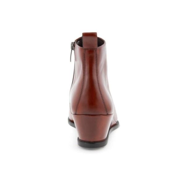 ECCO SHOES -SHAPE 45 WEDGE WOMEN'S ANKLE BOOT-COGNAC