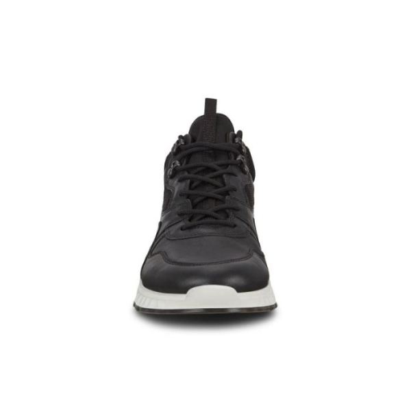 ECCO SHOES -ST.1 MEN'S ANKLE BOOT-BLACK/BLACK