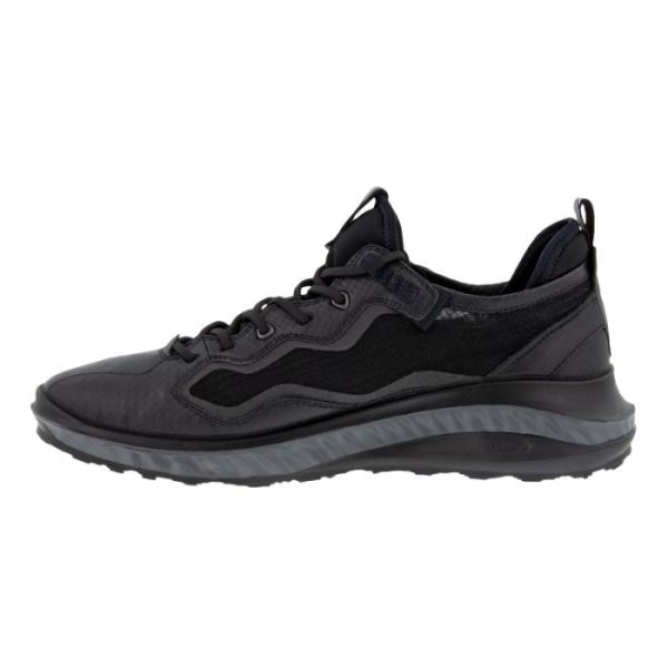 ECCO SHOES -ST.360 MEN'S URBAN SNEAKER-BLACK/BLACK/BLACK