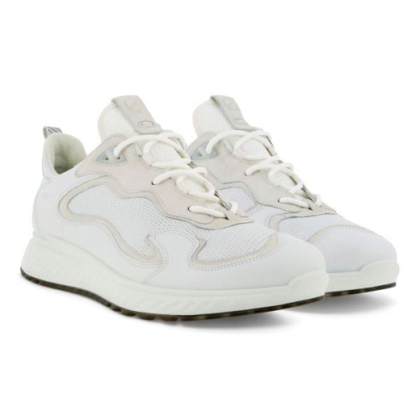 ECCO SHOES -ST.1 MEN'S LACED SHOES-MULTICOLOR WHITE