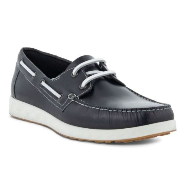 ECCO SHOES -S LITE MEN'S MOC BOAT SHOE-NAVY