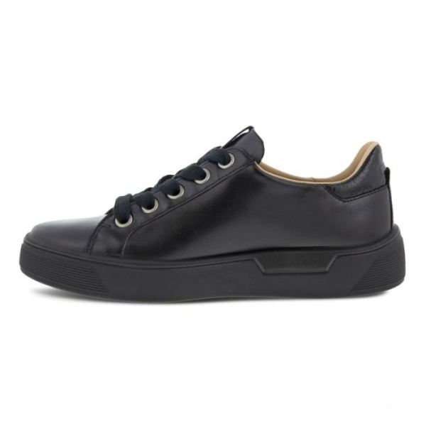 ECCO SHOES -STREET TRAY WOMEN'S LX-BLACK/BLACK