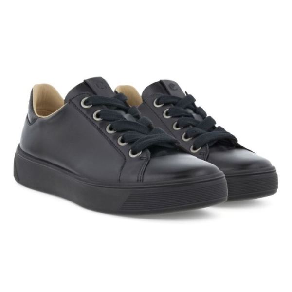 ECCO SHOES -STREET TRAY WOMEN'S LX-BLACK/BLACK