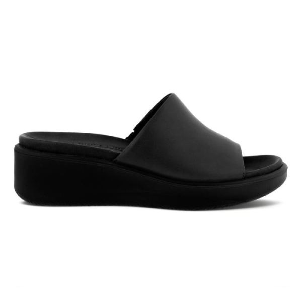 ECCO SHOES -FLOWT LX WOMEN'S WEDGE SANDAL SLIDE-BLACK