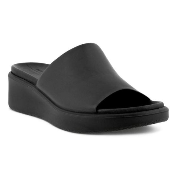 ECCO SHOES -FLOWT LX WOMEN'S WEDGE SANDAL SLIDE-BLACK