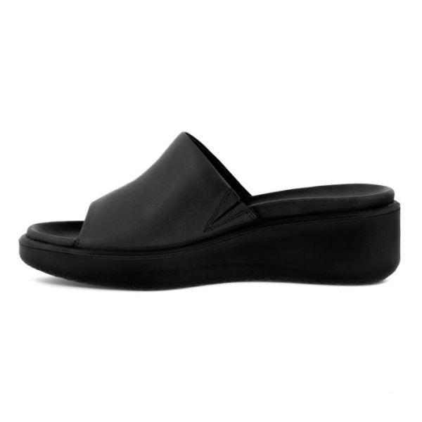 ECCO SHOES -FLOWT LX WOMEN'S WEDGE SANDAL SLIDE-BLACK