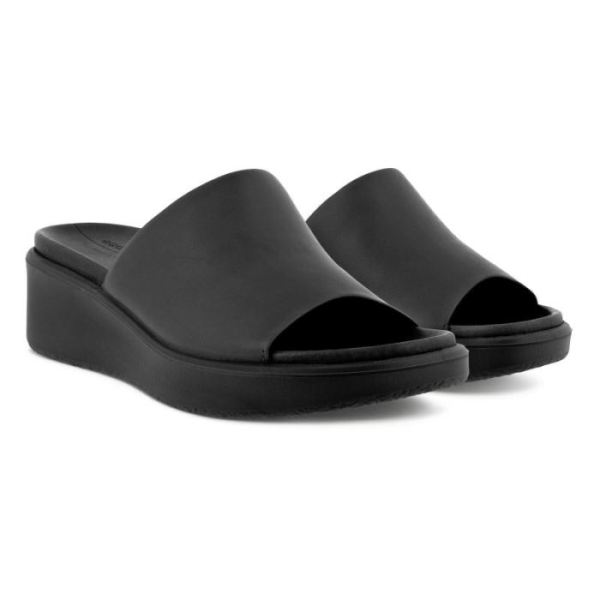 ECCO SHOES -FLOWT LX WOMEN'S WEDGE SANDAL SLIDE-BLACK