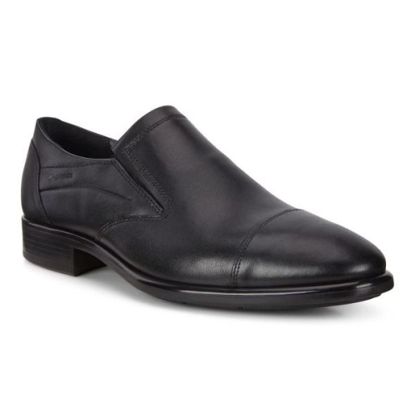 ECCO SHOES -CITYTRAY MEN'S SLIP-ON SHOES-BLACK