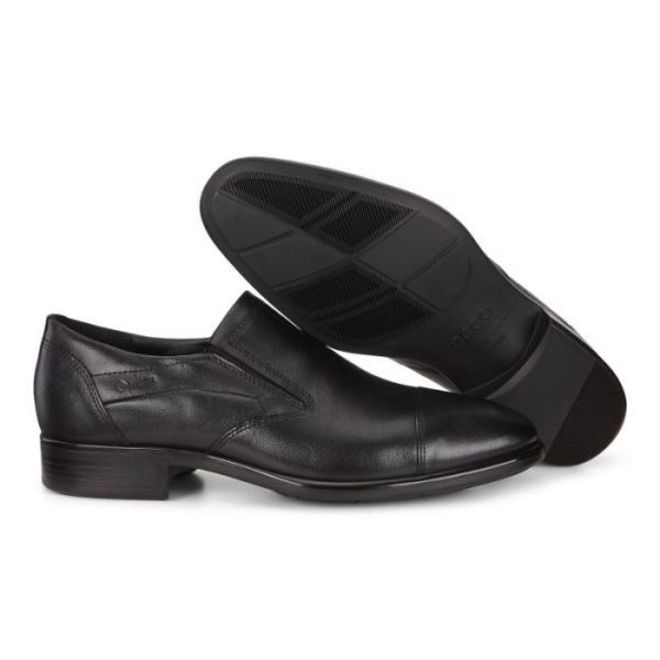 ECCO SHOES -CITYTRAY MEN'S SLIP-ON SHOES-BLACK