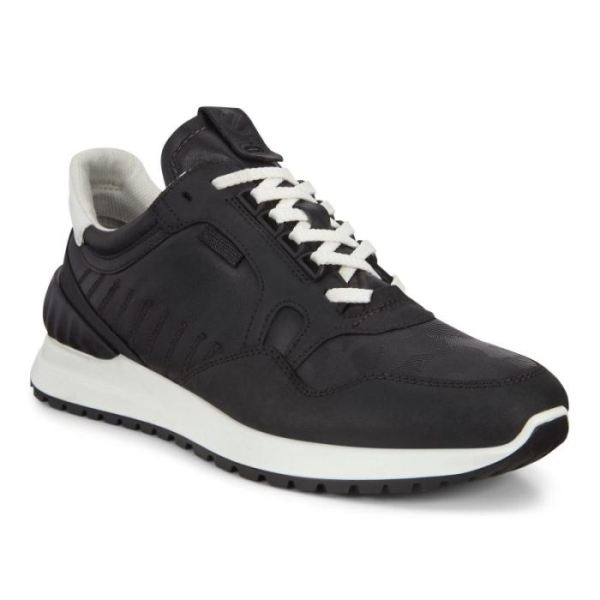 ECCO SHOES -ASTIR MEN'S SNEAKERS-BLACK/BLACK/BLACK/WHITE