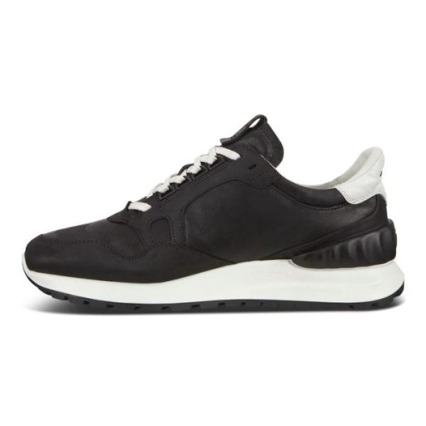 ECCO SHOES -ASTIR MEN'S SNEAKERS-BLACK/BLACK/BLACK/WHITE