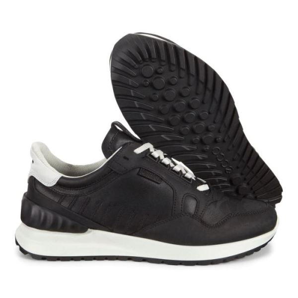 ECCO SHOES -ASTIR MEN'S SNEAKERS-BLACK/BLACK/BLACK/WHITE