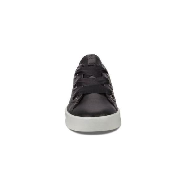 ECCO SHOES -SOFT 8 WOMEN'S 3-EYELET SNEAKERS-BLACK