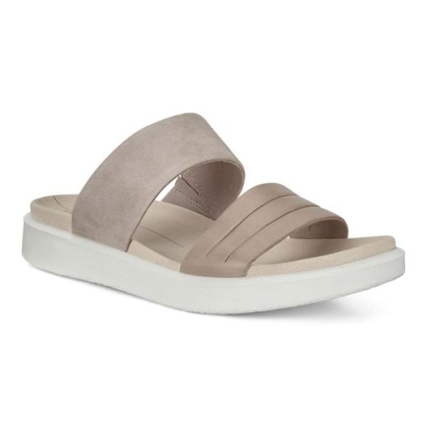 ECCO SHOES -FLOWT W FLAT SANDAL-MOON ROCK/GREY