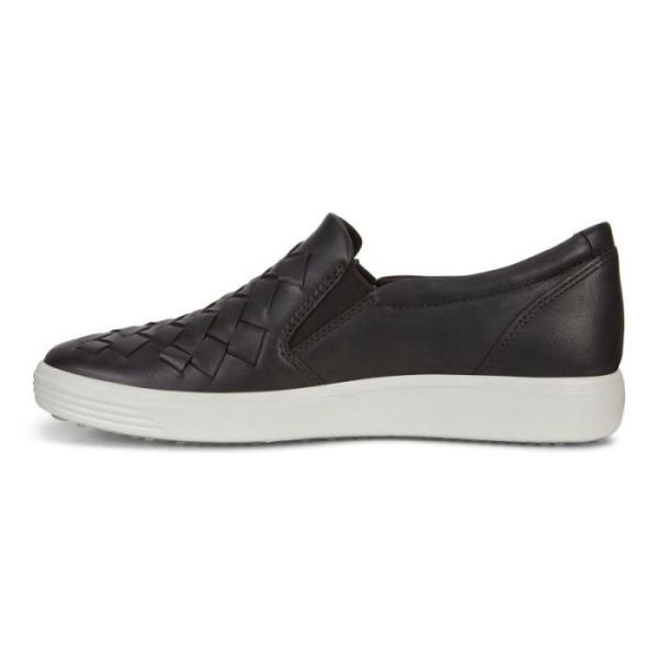 ECCO SHOES -WOMEN'S SOFT 7 WOVEN-BLACK