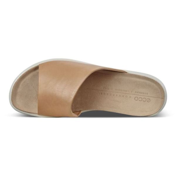 ECCO SHOES -CORKSPHERE WOMEN'S SLIP-ON SANDALS-POWDER