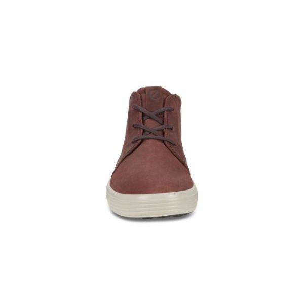 ECCO SHOES -SOFT 7 MEN'S ANKLE SNEAKER-CHOCOLAT