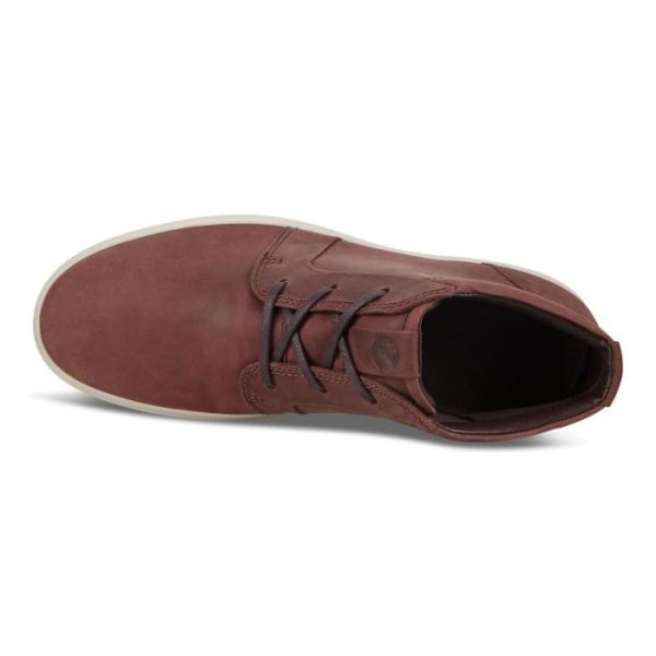 ECCO SHOES -SOFT 7 MEN'S ANKLE SNEAKER-CHOCOLAT