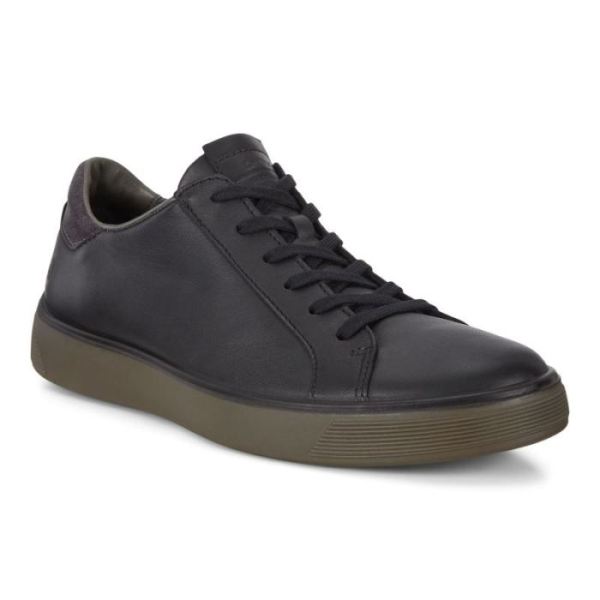 ECCO SHOES -STREET TRAY MEN'S CLASSIC SNEAKER-BLACK/MAGNET