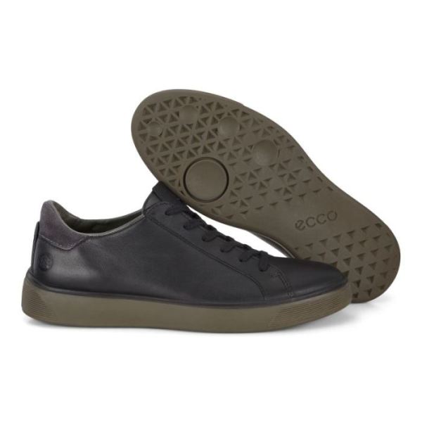 ECCO SHOES -STREET TRAY MEN'S CLASSIC SNEAKER-BLACK/MAGNET