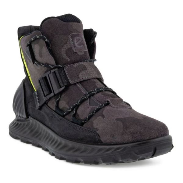 ECCO SHOES -EXOSTRIKE MEN'S GTX BUCKLE-TITANIUM/BLACK