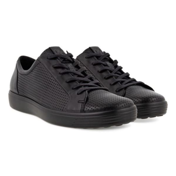 ECCO SHOES -SOFT 7 MEN'S LACED SHOES-BLACK