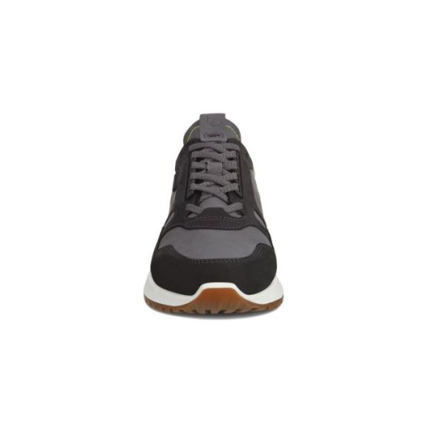 ECCO SHOES -ASTIR MEN'S SNEAKERS-BLACK/MAGNET/WILD DOVE/BAYGREEN