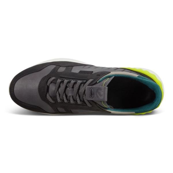 ECCO SHOES -ASTIR MEN'S SNEAKERS-BLACK/MAGNET/WILD DOVE/BAYGREEN