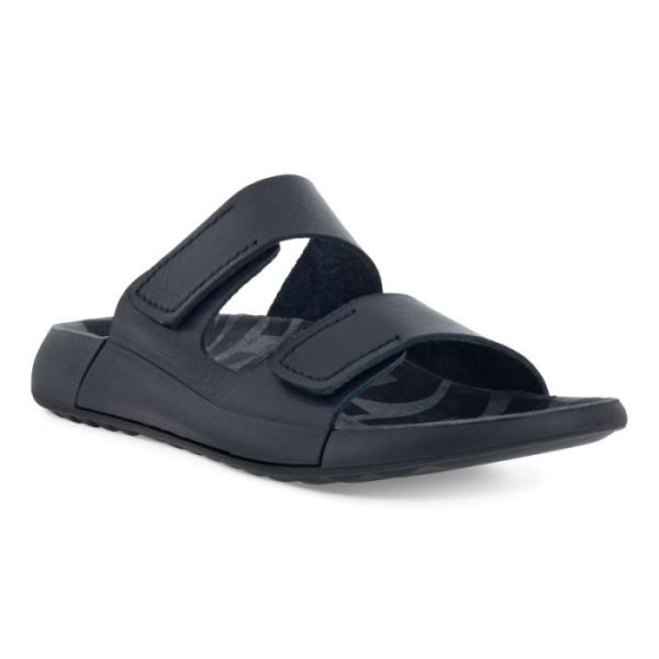 ECCO SHOES -2ND COZMO WOMEN'S TWO BAND SLIDE-BLACK