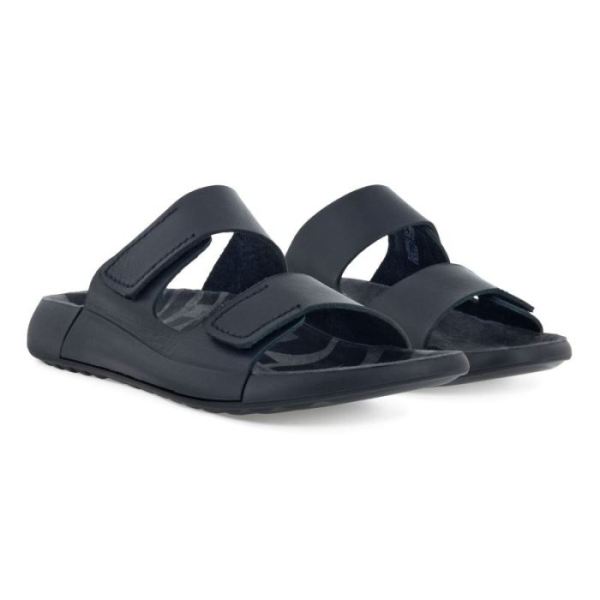 ECCO SHOES -2ND COZMO WOMEN'S TWO BAND SLIDE-BLACK