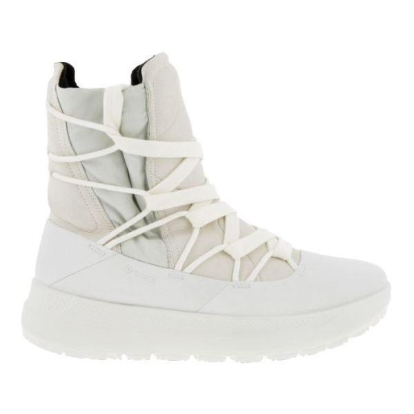 ECCO SHOES -SOLICE WOMEN'S WIDE LACE WINTER BOOT-SHADOW WHITE/SHADOW WHITE