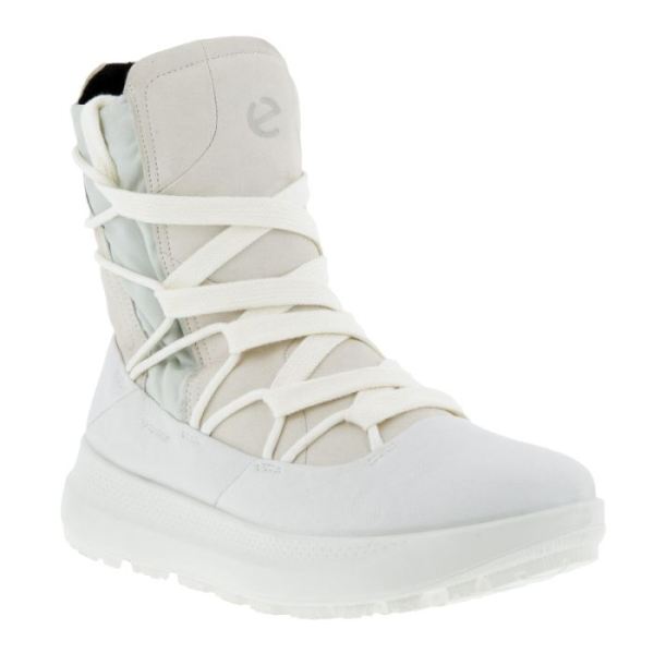 ECCO SHOES -SOLICE WOMEN'S WIDE LACE WINTER BOOT-SHADOW WHITE/SHADOW WHITE