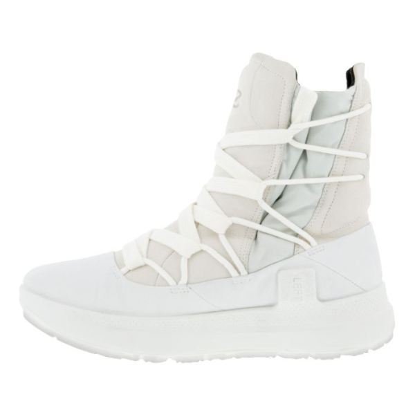 ECCO SHOES -SOLICE WOMEN'S WIDE LACE WINTER BOOT-SHADOW WHITE/SHADOW WHITE